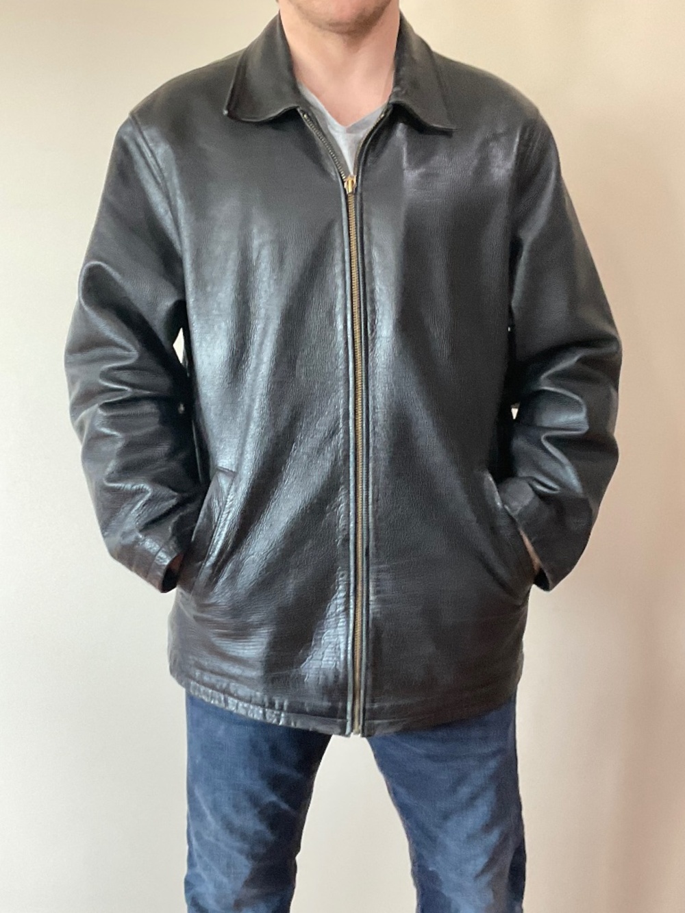 Superb Leather Jacket by Boutique of Leathers - size large coat